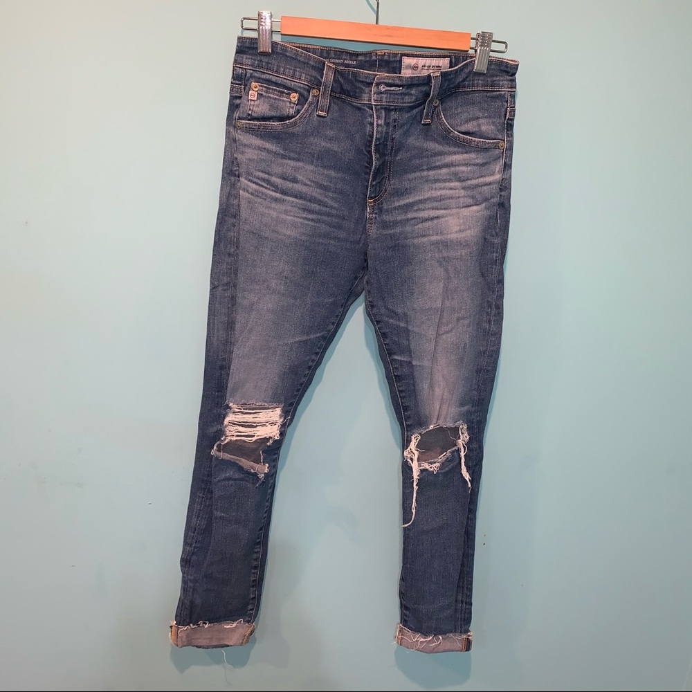 AG Distressed skinny jeans by AG size 28
